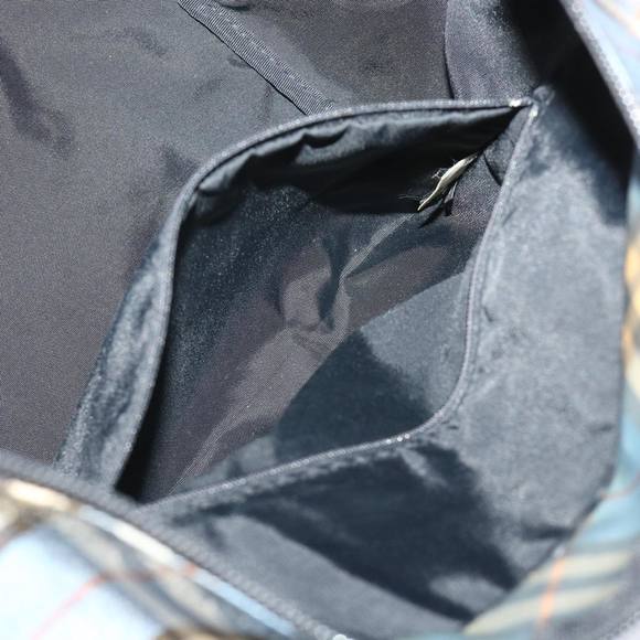 BURBERRY Nova Check Blue Label Tote Bag Nylon Navy Auth cl626 - Picture 11 of 16